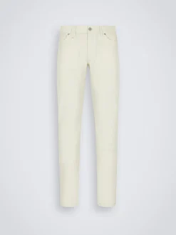 Outlet Brioni cotton corduroy Meribel trousers Ivory white
