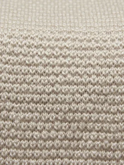Online Brioni knitted cashmere and silk tie Ivory white