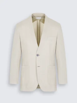 Hot Brioni linen, wool and silk Jardigan Ivory white