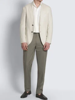 Hot Brioni linen, wool and silk Jardigan Ivory white