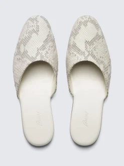 Outlet Brioni python mules Ivory white