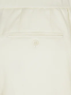 Outlet Brioni responsible wool cavalry twill Melbourne trousers Ivory white