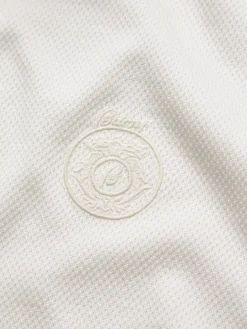 Clearance Brioni silk and cotton jersey half-zip mockneck sweater Ivory white