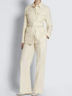 Clearance Brioni silk gabardine sahariana jacket Ivory white
