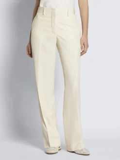 Sale Brioni Ivory white silk gabardine Palinuro trousers