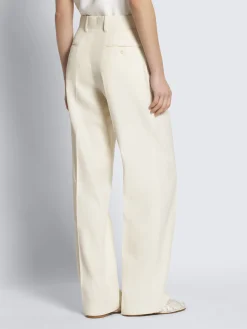 Sale Brioni Ivory white silk gabardine Palinuro trousers