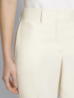 Sale Brioni Ivory white silk gabardine Palinuro trousers