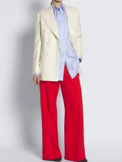 Sale Brioni Ivory white silk gabardine Palinuro trousers