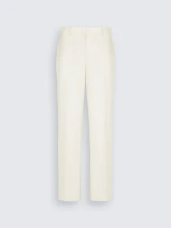 Sale Brioni wool, silk and linen herringbone Palinuro trousers Ivory white
