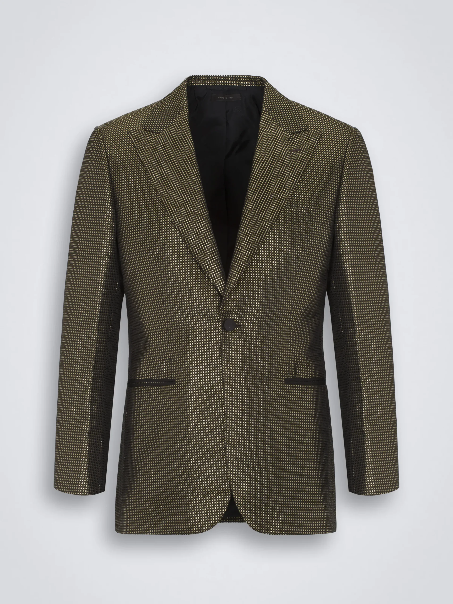 Best Brioni 24K and silk jacquard Virgilio tuxedo jacket Gold
