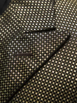 Best Brioni 24K and silk jacquard Virgilio tuxedo jacket Gold