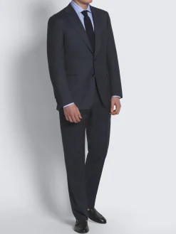 Outlet Brioni and white striped cotton piqué formal shirt Light blue