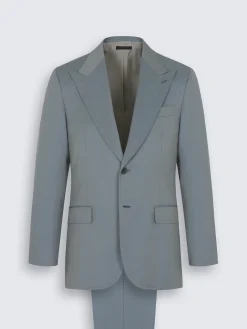 Sale Brioni herringbone wool Amalfi suit Light blue