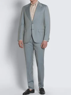 Sale Brioni herringbone wool Amalfi suit Light blue