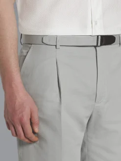 Hot Brioni Light blue linen and cotton gabardine Madeira shorts