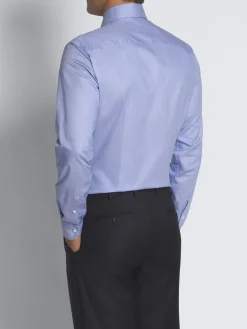 Hot Brioni organic cotton chambray formal shirt Light blue