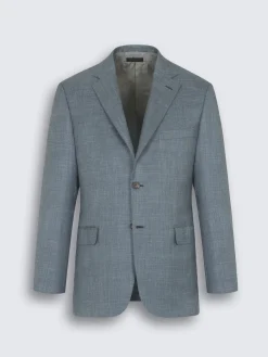 Online Brioni Light blue silk, cashmere and linen slab twill Tigullio trousers