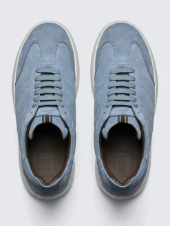 Outlet Brioni suede Olympia sneakers Light blue