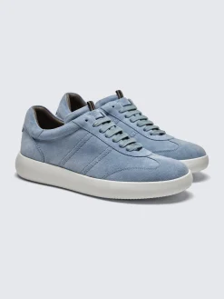 Outlet Brioni suede Olympia sneakers Light blue