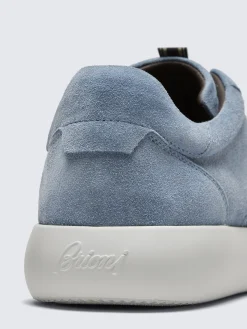 Outlet Brioni suede Olympia sneakers Light blue
