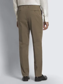 Clearance Brioni organic stretch cotton Pienza trousers Light brown
