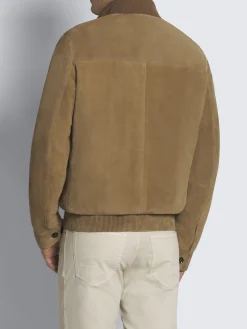 Clearance Brioni suede 75 Blouson Light brown