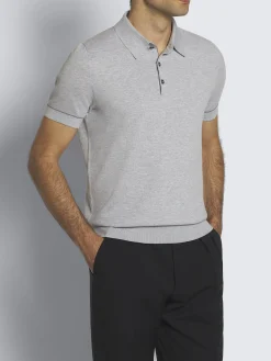 Online Brioni Sea Island piqué cotton polo Light grey