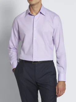 Discount Brioni glen plaid Ventiquattro cotton twill formal shirt Lilac