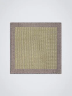Best Brioni and dusty pink checked silk pocket square Lime green