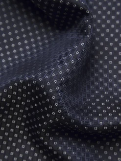 Fashion Brioni and lead grey micro motif silk pocket square Midnight Blue