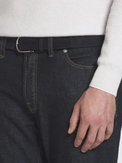 Online Brioni Midnight blue cotton and cashmere denim jeans