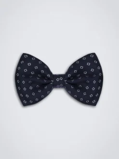 Best Brioni silk bow tie Midnight Blue