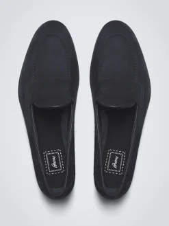 Discount Brioni suede Appia penny loafers Midnight Blue