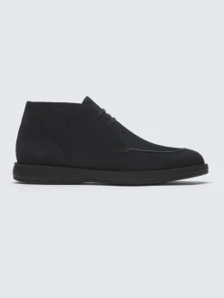 Fashion Brioni suede Journey desert boots Midnight Blue