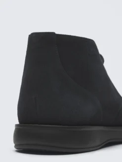 Fashion Brioni suede Journey desert boots Midnight Blue
