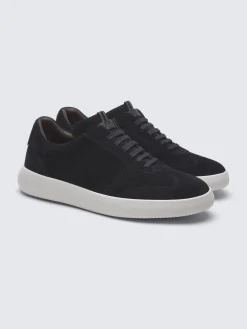 Outlet Brioni suede Olympia sneakers Midnight Blue