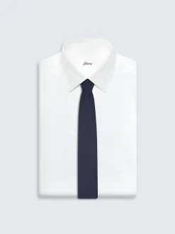 Discount Brioni wool tie Midnight Blue