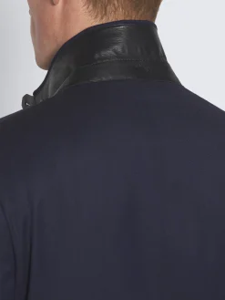 Fashion Brioni Navy blue cavalry wool twill Travel jacket