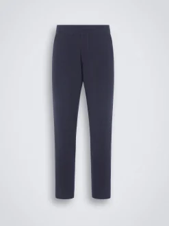 Hot Brioni cotton, cashmere and silk knit trousers Navy blue