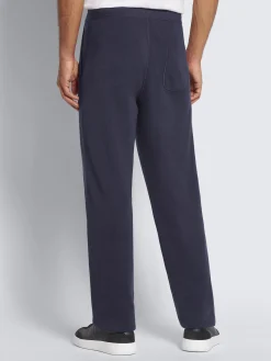 Hot Brioni cotton, cashmere and silk knit trousers Navy blue