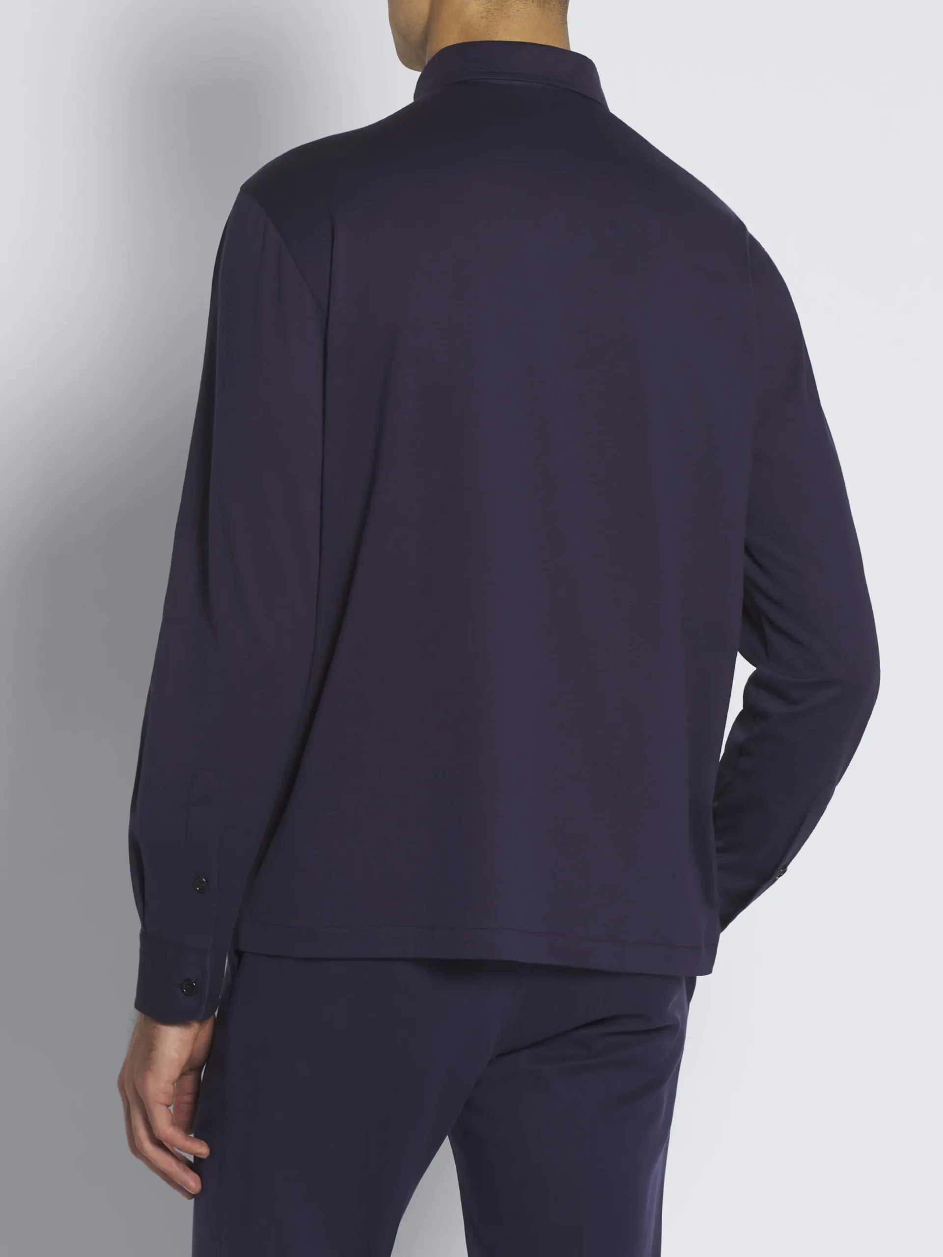 Online Brioni gassed cotton Capri collar polo shirt Navy blue