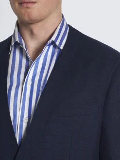 Online Brioni Navy blue linen, wool and silk Jardigan