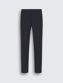 Outlet Brioni micro-checked wool Journey trousers Navy blue