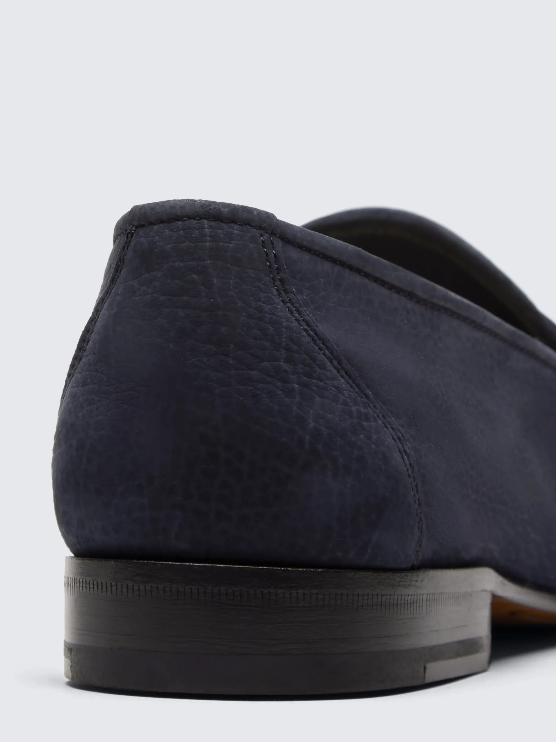New Brioni nubuck Appia penny loafers Navy blue