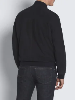 Online Brioni Navy blue perforated suede bomber