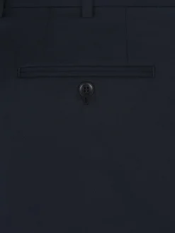 Best Brioni Sea Island cotton twill Tigullio trousers Navy blue