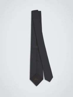 Fashion Brioni silk tie Navy blue