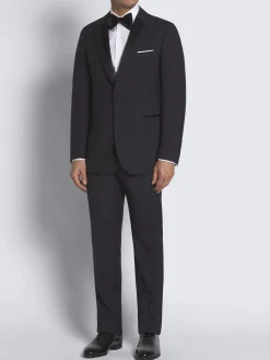Outlet Brioni wool and mohair Trevi tuxedo Navy blue