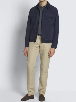 Outlet Brioni organic cotton piqué polo Petroleum blue