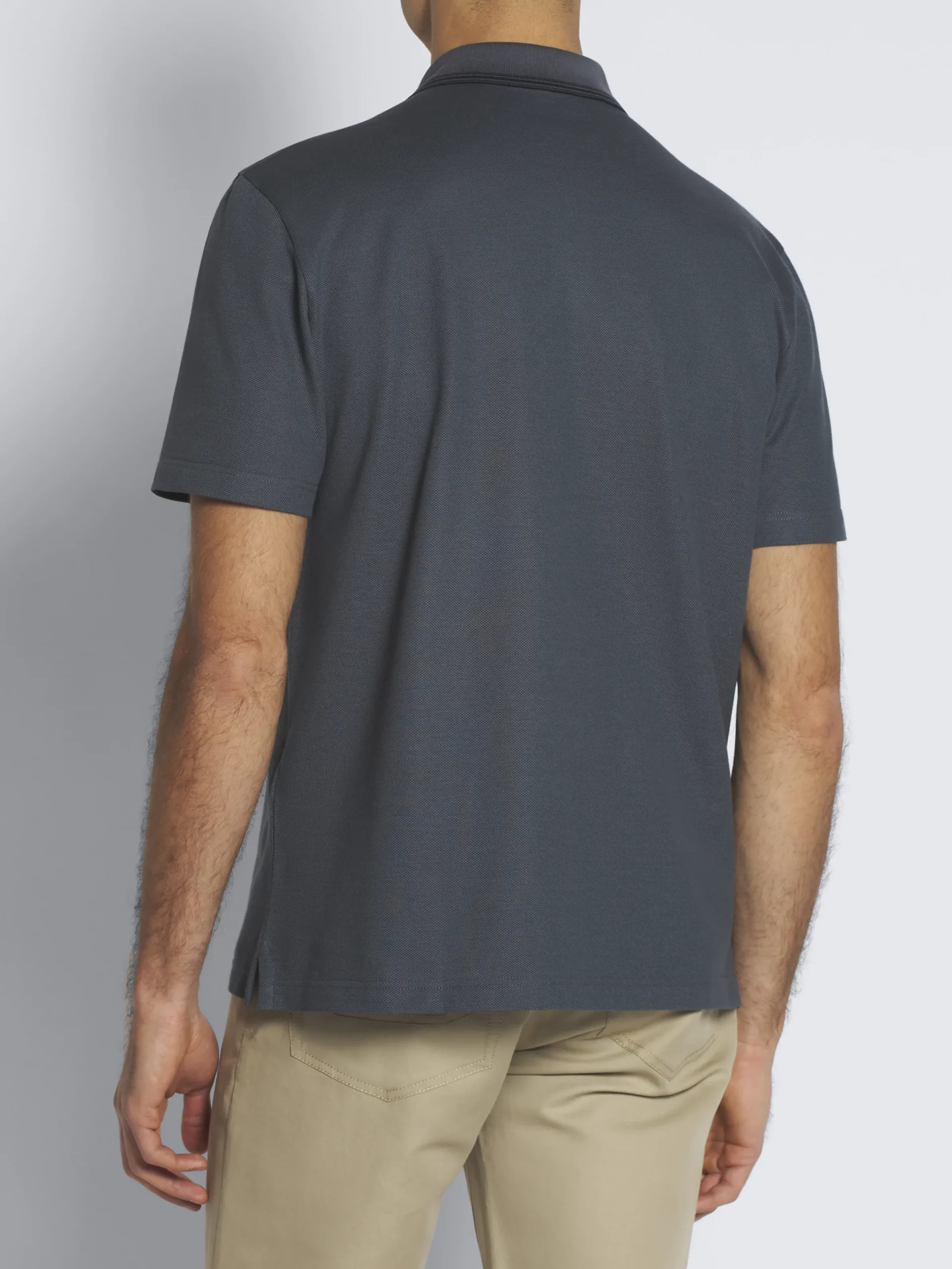 Outlet Brioni organic cotton piqué polo Petroleum blue